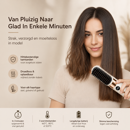 SHIZEN HairGlow – Draadloze Styling Brush