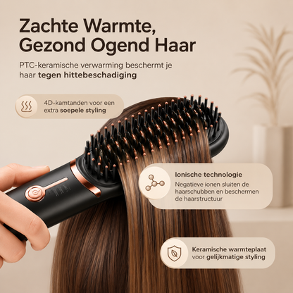 SHIZEN HairGlow – Draadloze Styling Brush
