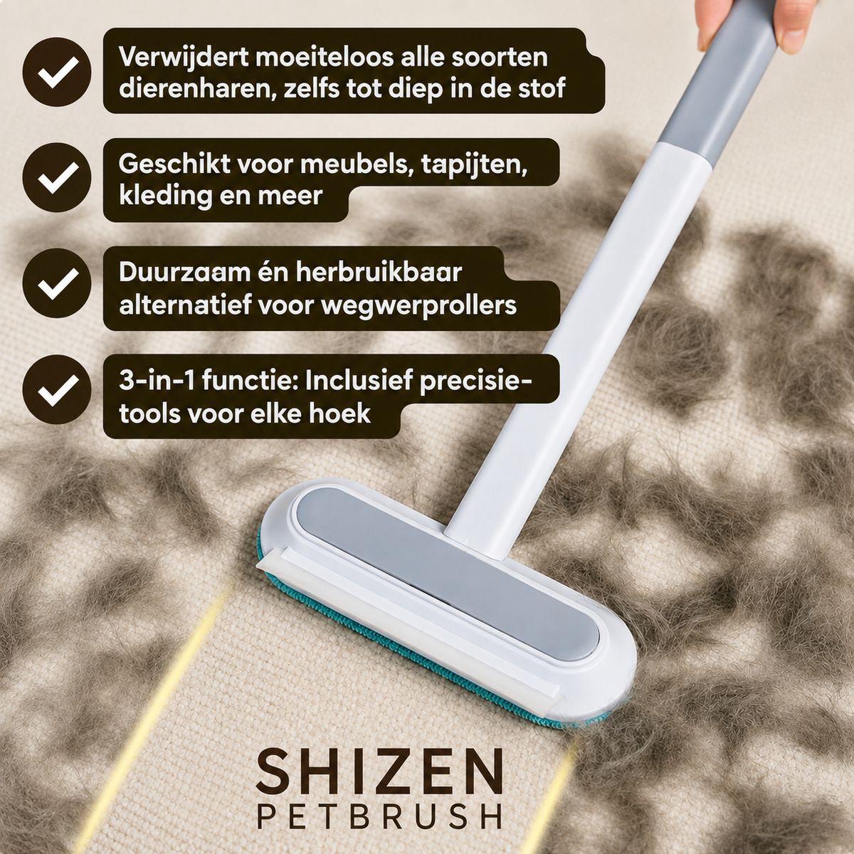 Shizen Petbrush huisdierhaar verwijderaar