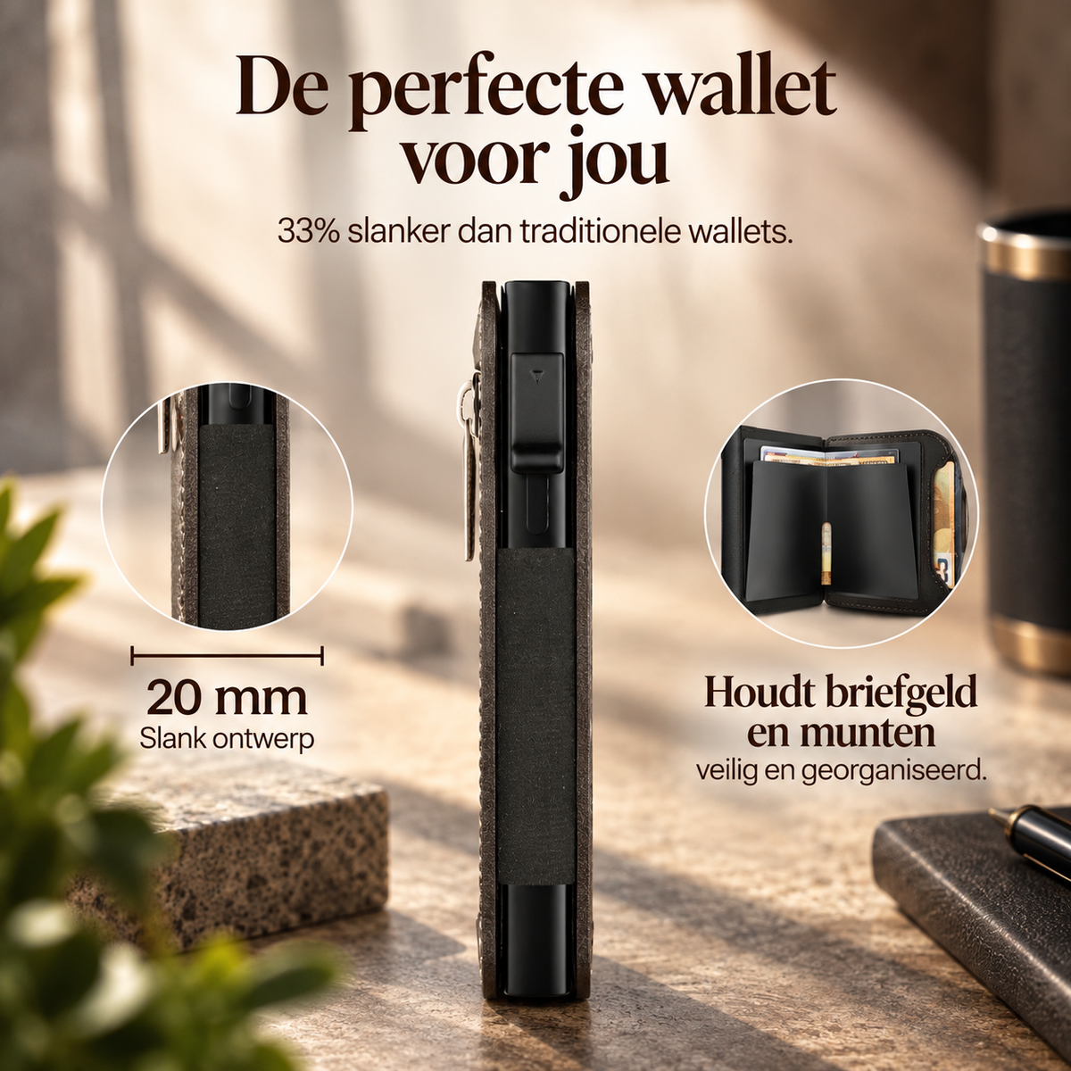 Shizen Milan Wallet – Slimme RFID Portemonnee
