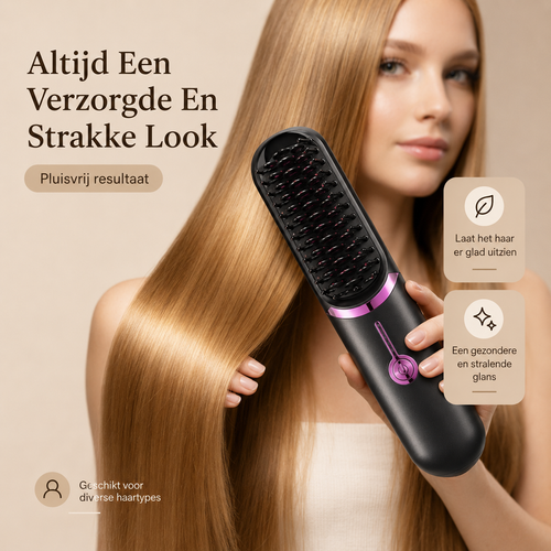 SHIZEN HairGlow – Draadloze Styling Brush